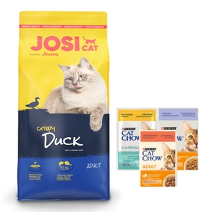 JOSERA JosiCat Crispy Duck 18kg + Purina 3x85g GRATIS