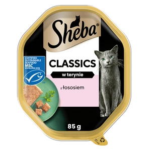 SHEBA® Classics 85g mit Lachs - Katzennassfutter in Pastete
