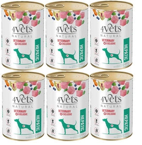 4 Vets für Hunde Hepatic 6x400g