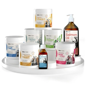 Lab-v Set mit Nahrungsergänzungsmitteln für die BARF-Ernährung von Hunden