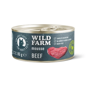 WILD FARM Mousse Rind 85g - getreidefreie Mousse für Katzen