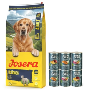 JOSERA Adult Optiness 12.5kg + Wild Farm Superfood MIX 6x400g