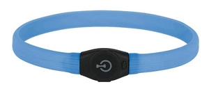KERBL Leuchtendes Hundehalsband für langes Haar, blau, 2,5cm x 65cm