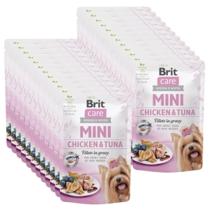 Brit Care Mini Hähnchen & Thunfischfilets in Soße 24x85g