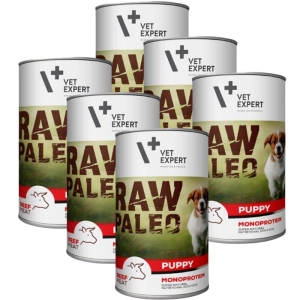 Vetexpert RAW PALEO Welpenrind 6x400g - Dose Rindfleisch