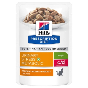 HILL'S PD Prescription Diet Feline c/d Urinary Stress + Metabolic Chicken 85g Sachet