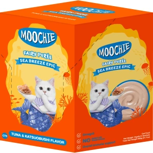 MOOCHIE Fairy Puree Thunfisch & Katsuobushi 12x(5×15g) Leckerbissen für Katzen