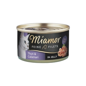 Miamor Feine Filets in Gelee - Katzennassfutter mit Thunfisch und Calamari 100g Dose
