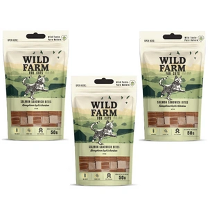 WILD FARM Sandwich-Häppchen mit Lachs 3x50g Leckerbissen für Katzen