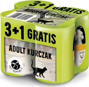 Pet Republic Kit Huhn 3+1 FREE - Nassfutter für Katzen - 400g