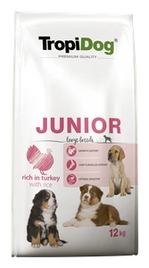TROPIDOG Premium Junior L reich an Pute und Reis 2x12 kg