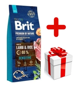 BRIT Premium By Nature Sensitive Lamb 15kg + Überraschung für den Hund