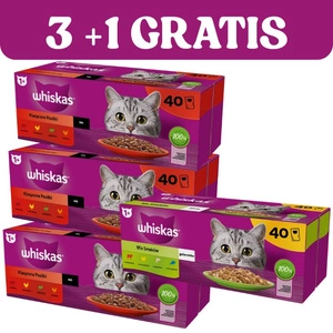 WHISKAS Adult Sachets 120x85g Classic Meals + 40x85g GRATIS