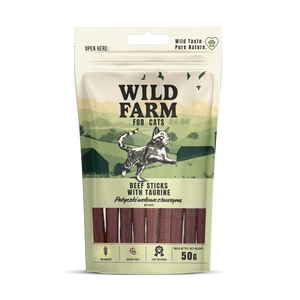 WILD FARM Taurin-Sticks 50g Katzenleckerli