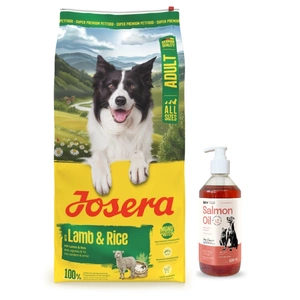 JOSERA Adult Lamm & Reis 12.5kg + LAB V Lachsöl für Hunde und Katzen 500ml