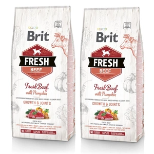 Brit Fresh Beef & Pumpkin Puppy Large Growth & Joints 2x12kg