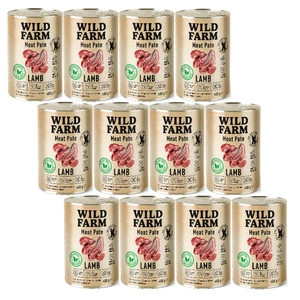 Wild Farm Pate Lamb 12x400g glutenfreies Hundefutter