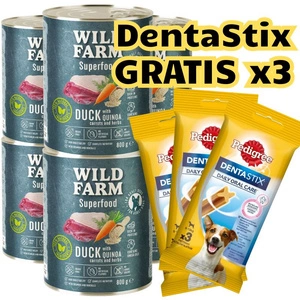 WILD FARM Superfood Duck (Ente mit Quinoa, Karotten und Kräutern) 6x800g getreidefreies Hundefutter