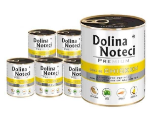 Dolina Noteci PREMIUM reich an Huhn 6x800g + Deckel für 800g-Dose GRATIS!