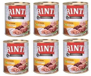 Rinti Kennerfleisch Huhn Nassfutter für Hunde - Huhn 6x800g