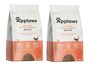 Applaws Adult Huhn mit Extra Lachs Katzentrockenfutter 2x7.5kg