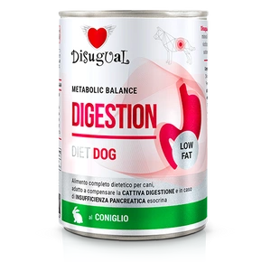 Disugual Veterinary Nassfutter für Hunde DIGESTION Kaninchen (Erwachsene) 400g