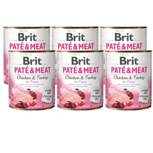 BRIT PATÉ & MEAT CHICKEN & TURKEY FOR PUPPY 6x800g