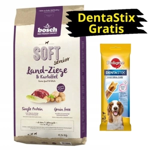 Bosch Soft Senior Land-Ziege & Kartoffel 12,5 kg + PEDIGREE DentaStix GRATIS!