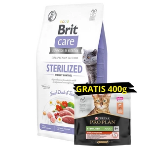 BRIT Care Cat Grain-Free Sterilised Weight Control 7kg + Pro Plan 1x400g GRATIS!