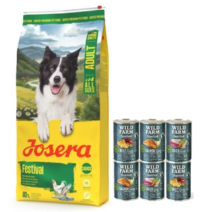 JOSERA Festival 12.5kg + Wild Farm Superfood MIX 6x400g