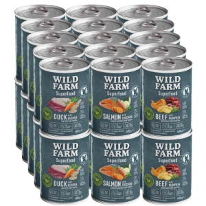Wild Farm Superfood MIX 30x400g getreidefreies Hundefutter