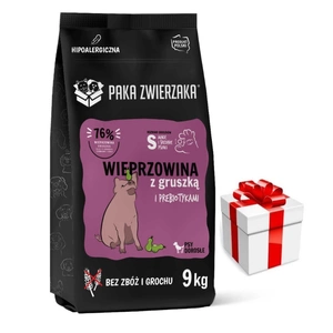 Paka Zwierzaka - Seventh Heaven - Schweinefleisch mit Birne „S“ 9kg + Überraschung für den Hund