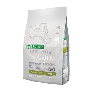 NATURES PROTECTION Superior Care White Dogs Getreidefrei Weißfisch Junior Kleine Rassen 1,5kg