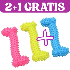 NUXIE® Gummi Hundespielzeug Knochen 11cm- 2+1 GRATIS