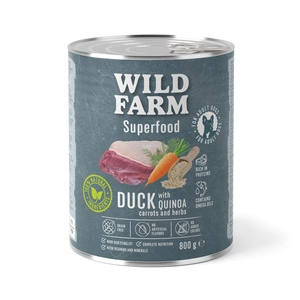 WILD FARM Superfood Duck (Ente mit Quinoa, Karotten und Kräutern) 800g getreidefreies Hundefutter