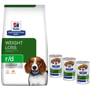 HILL'S PD Prescription Diet Canine r/d 10kg + HILL'S PD Prescription Diet Canine r/d 3x350g