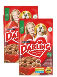 PURINA Darling mit einer leckeren Rind- und Hühnerfleischmischung 2x10 kg