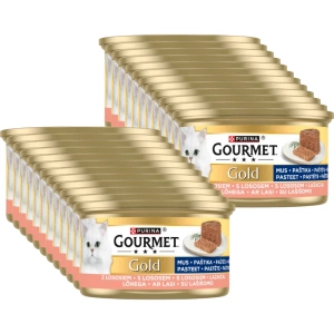 Purina Gourmet Gold Mousse mit Lachs 24x85g