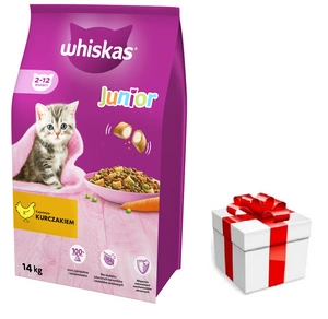 WHISKAS Junior Chicken Huhn 14kg + Überraschung für die Katze