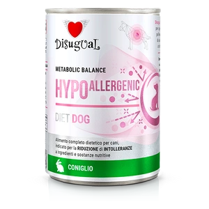 Disugual Nassfutter für Hunde Veterinärmedizinisches HYPOALLERGENIC Kaninchen (Erwachsene) 400 g