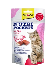 GIMCAT NUTRI POCKETS Rindfleisch Snack 60g