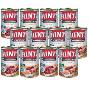 Rinti Kennerfleisch Junior Rind Nassfutter für Hunde MIX 12x400g