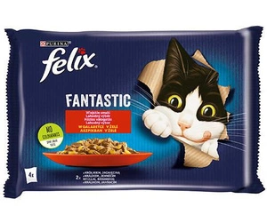 FELIX Countryside Flavours in Gelee mit Kaninchen und Lammfleisch 4x85g