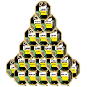 SHEBA Finesse Schale 22x85 g – Alleinfuttermittel für ausgewachsene Katzen, mit Huhn, in Pastete