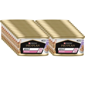 PRO PLAN Adult Delicate Katzennassfutter Mousse mit Pute 24x85g