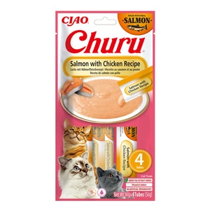 INABA CAT CHURU Lachs mit Huhn 4x14g
