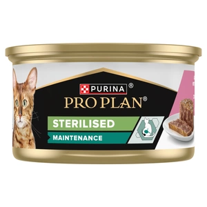 PRO PLAN Sterilisierte feuchte Lachs- und Thunfischpastete Katzennassfutter 85g