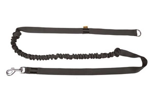 DINGO Hundeleine mit Schockabsorber zum Laufen - schwarz