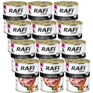 DOLINA NOTECI Nassfutter für Hunde Rafi Classic mit Pute 12x800g