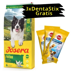 JOSERA Festival 12.5kg + 3x PEDIGREE DentaStix GRATIS!